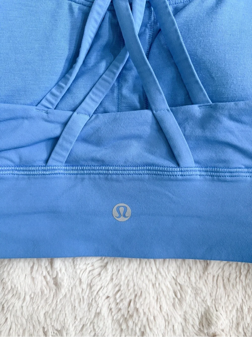 Lululemon Energy Longline Bra Blue Medium Support Size 2 fits like XS - Picture 4 of 5